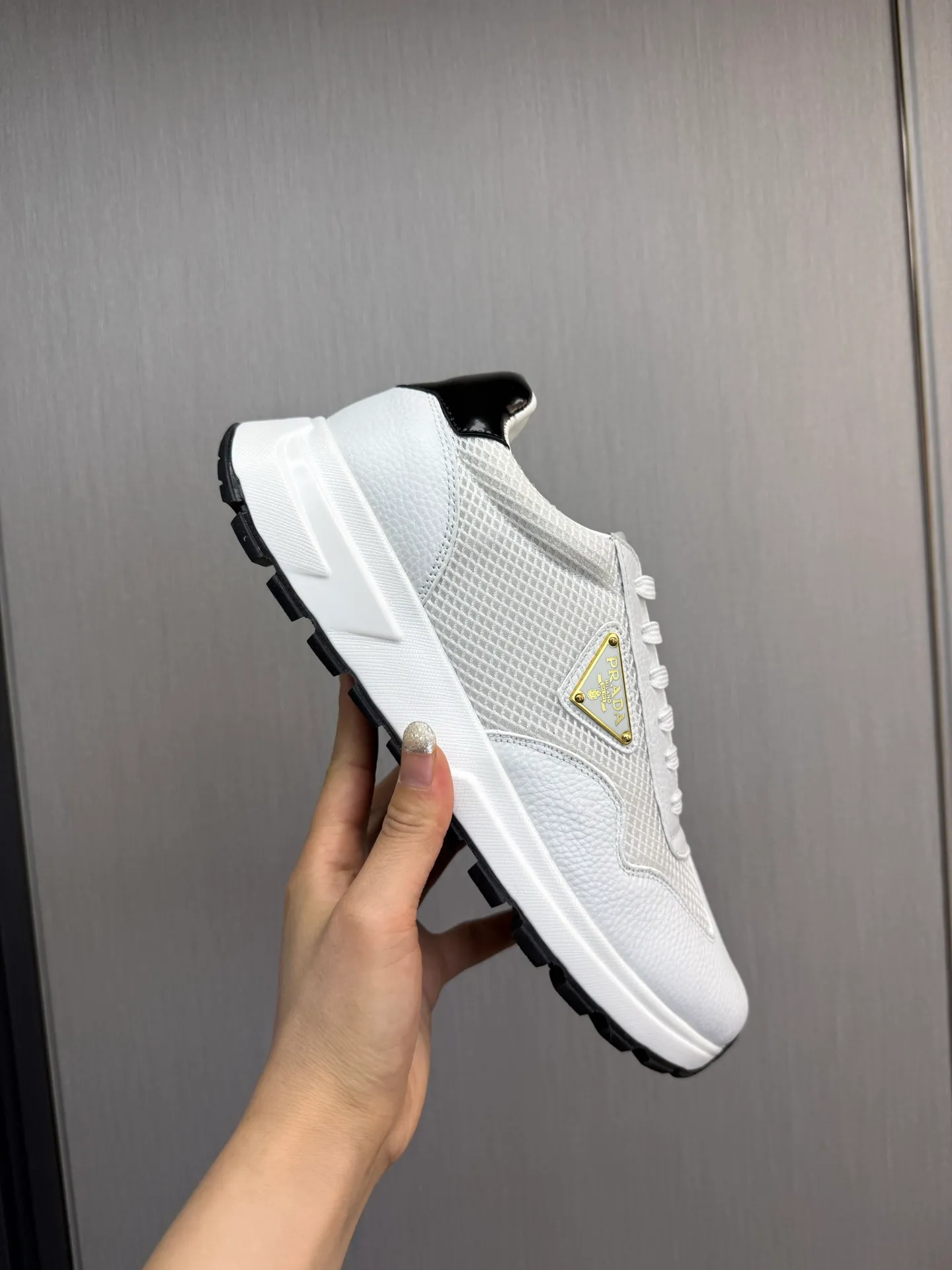Men's shoes 💰780💰 [PRADA] Men's shoes are popular in the counter, official website synchronization, 1 high-quality shipment ✔️Original cowhide stitching breathable mesh + cowhide lining, 1🆚1 replica, original original bottom, 38-45 (38.45 custom-made, non-refundable)